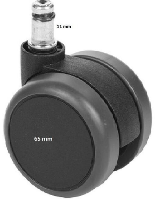 Kółko twarde duże trzpień Φ11mm średnica Φ65mm kpl