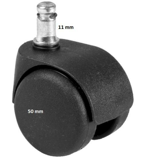 Kółko twarde małe trzpień Φ11mm średnica Φ50mm kpl