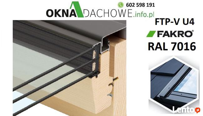 Okno dachowe antracyt FAKRO FTP-V U4 78x160 RAL 7016