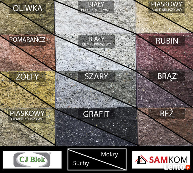 Pustak oporowy skarpowy mur murek ogrodowy łupany palisada