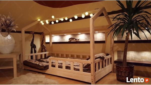 Drewniane łóżko dziecięce dla dziewczynki 200 x 90 cm Oliveo