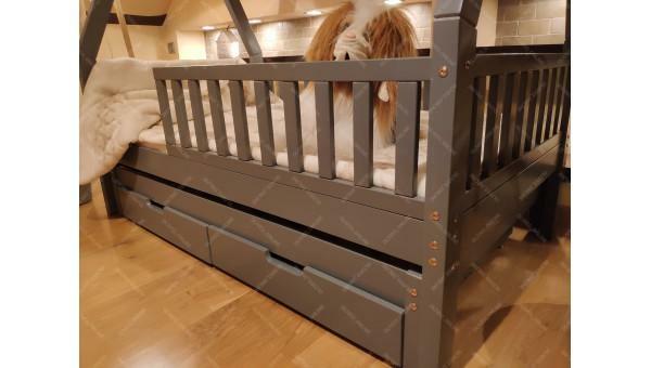 Łóżko dla dzieci TIPI szuflady i drugie spanie ekologiczne