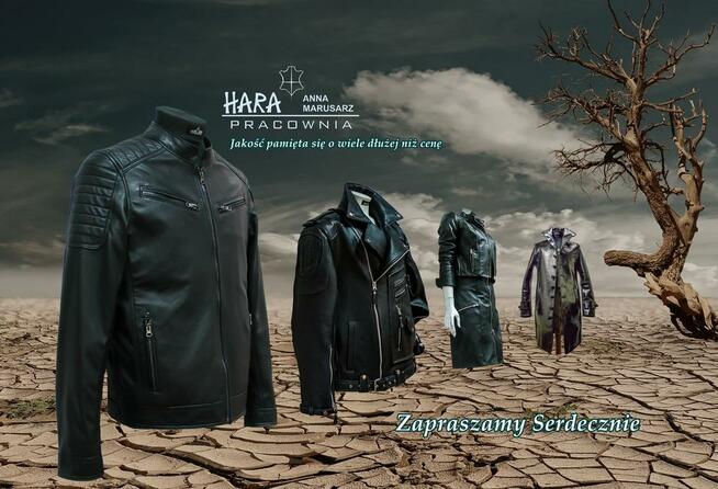 Kurtka Skórzana typ Ramoneska 100% Naturalna Skóra