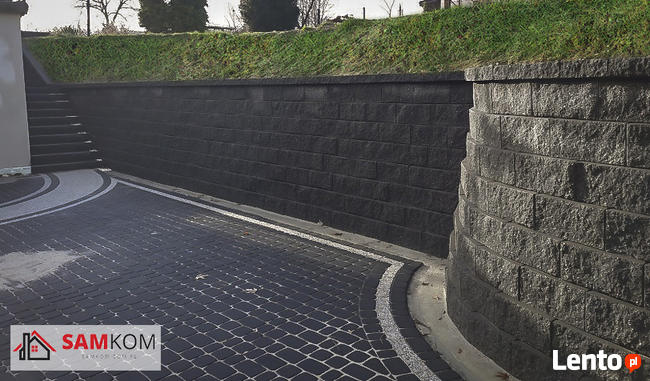Pustak oporowy skarpowy mur murek ogrodowy łupany palisada