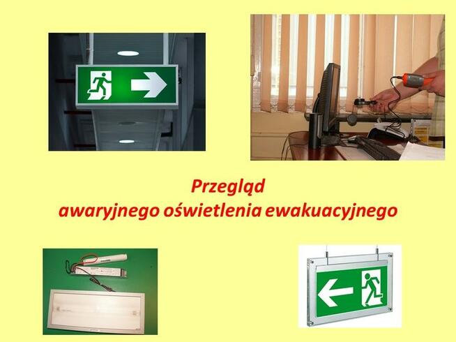 Przegląd wyłącznika głównego, przegląd oświetlenia awaryjnego