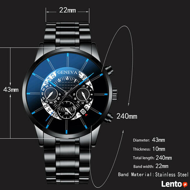 2020 Fashion ZEGAREK nareczny z datownikiem Quartz GOLD