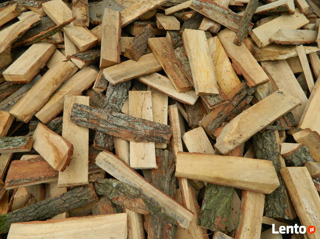 Opał - pocięta zrzyna dębowa drewno rozpałka brykiet pellet