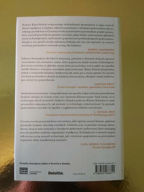 Archiwalne Klaus Schwab, Czwarta rewolucja przemysłowa Warszawa
