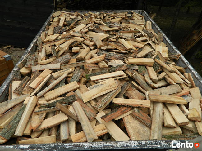 Opał - pocięta zrzyna dębowa drewno rozpałka brykiet pellet