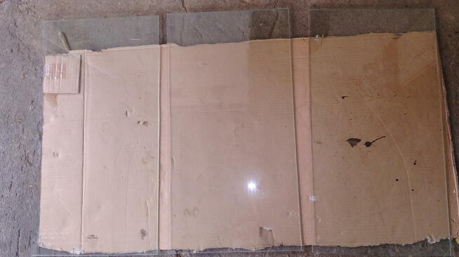 Szklana szyba 35x66,5cm, 3 sztuki