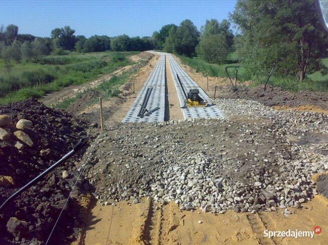 Prace Ziemne Koparka Utwardzanie Korytowanie Rożnów Gródek