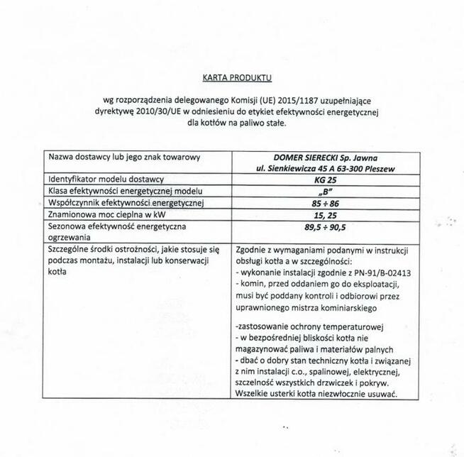 PIEC NA EKOGROSZEK Z PODAJNIKIEM 25KW 220M2 KOCIOL CO