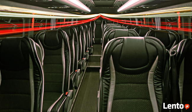 Duży bus dla 23 pasażerów komfortowy klima DVD duży bagażnik