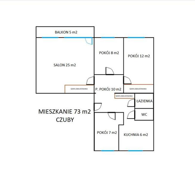 Mieszkanie na sprzedaż, Lublin, Czuby, 4 pokoje 73 m2