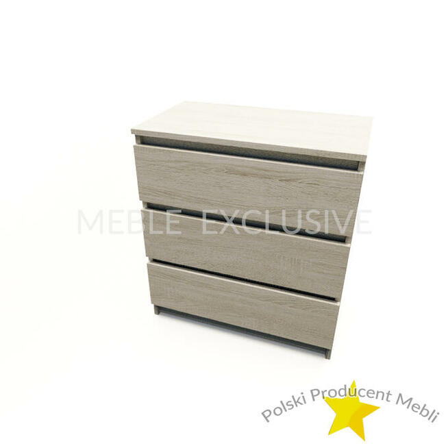 Komoda Szafka 3 szuflady Biała/Sonoma/Wenge PŁYTA 18 mm