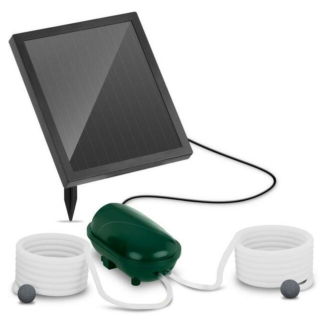 Napowietrzacz.Pompa solarna.Akumulator, Staw.Oczko wodne