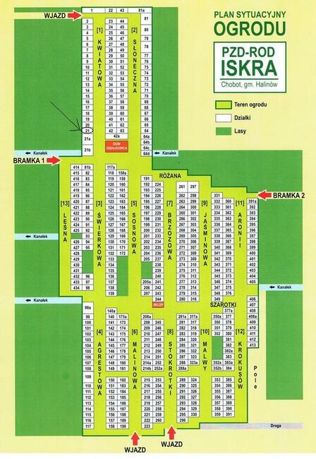 Działka rekreacyjna R.O.D ISKRA