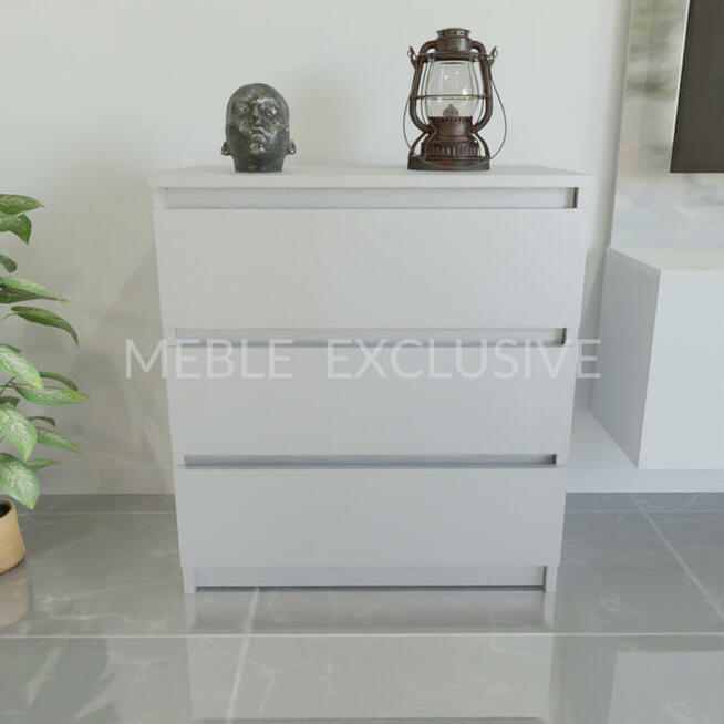 Komoda Szafka 3 szuflady Biała/Sonoma/Wenge PŁYTA 18 mm
