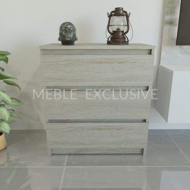 Komoda Szafka 3 szuflady Biała/Sonoma/Wenge PŁYTA 18 mm