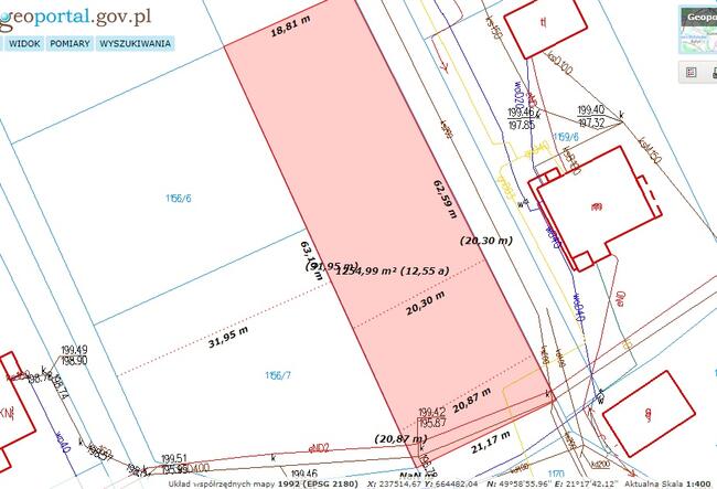 Działka +proj.domu. Pilzno 9ar, 34ar ul.Kś.Ściegiennego