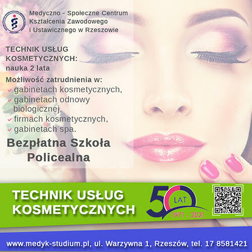 Kosmetyczka - Bezpłatna Medyczna Szkoła Policealna Rzeszów