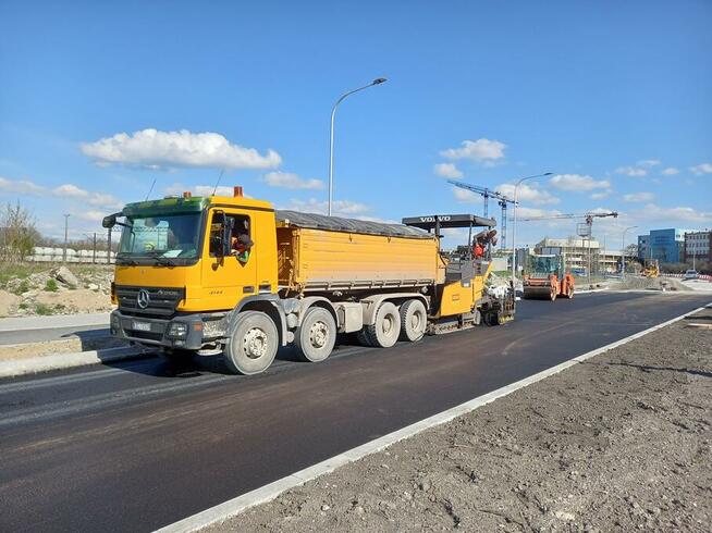 Układanie asfaltu, wynajem rozściełacza