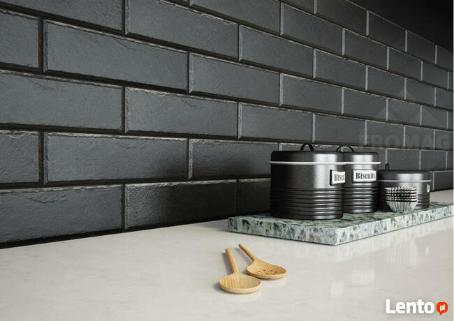 płytki czarne SZARE białe elewacja foggia bianco gris nero
