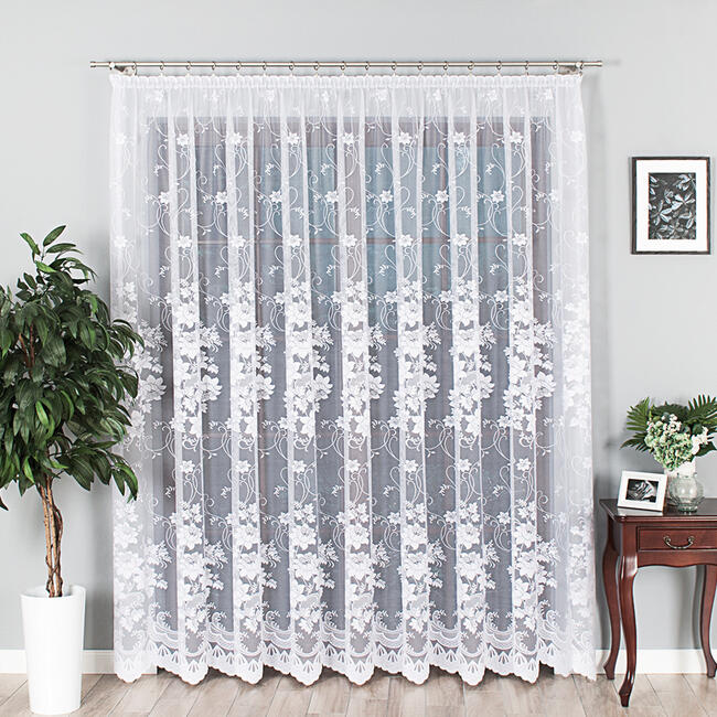 Firany żakardowe na metry i na taśmie marszczącej, sklep