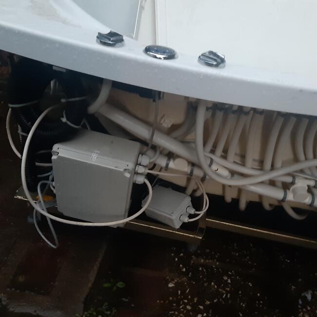 Wanna sanplast z kabina hydromasaz powietrzny wodny ozonowan