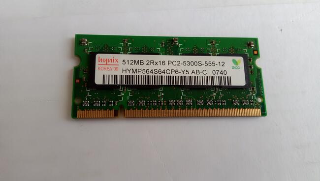 Pamięć ram 512 mb - pc2-5300s - Hynix