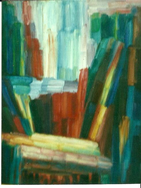 Pejzaż, widok, wnętrze, olej, Renata Bulicz (W.)