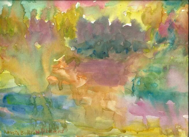 Pejzaże, Akwarele, pastele, grafiki