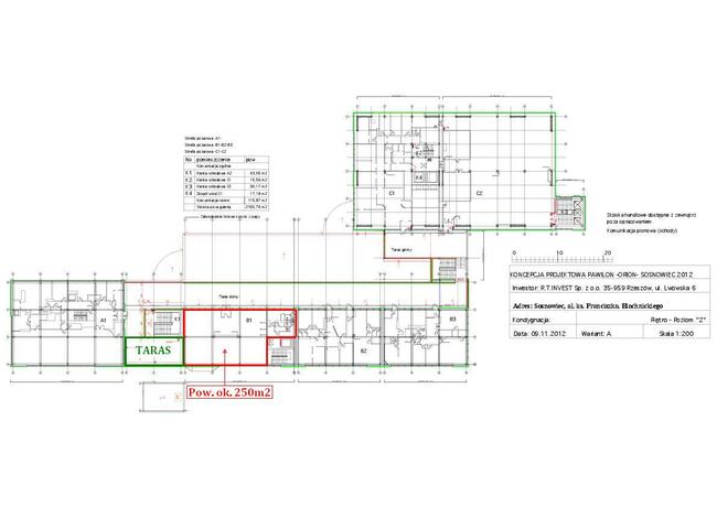 Do wynajęcia lokal na 1 pietrze 250m2 w Sosnowcu