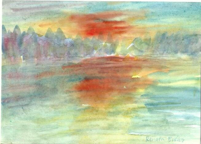 Pejzaże, Akwarele, pastele, grafiki