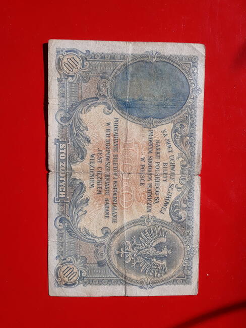Przedwojenny banknot 100zl.