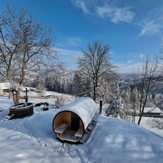 Domek w górach z sauna, gorąca beczka gratis