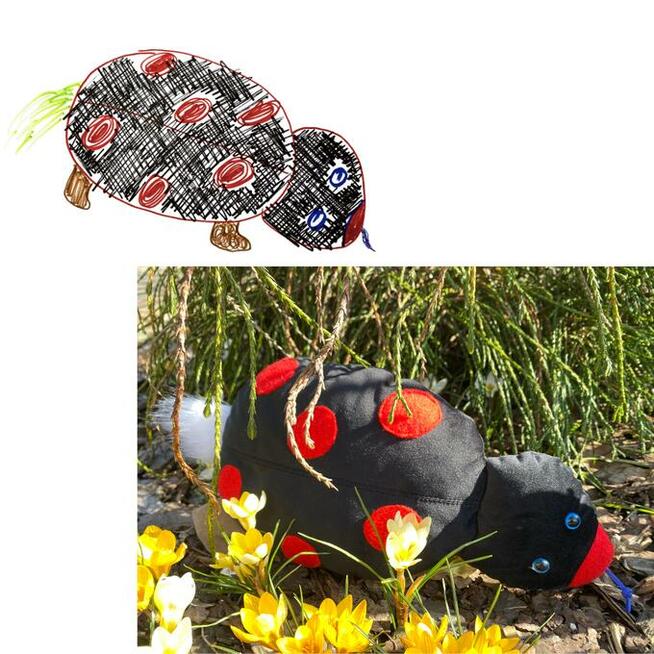 Wspomnisie-Maskotka pluszak z rysunku dziecka. Wysyłka grati