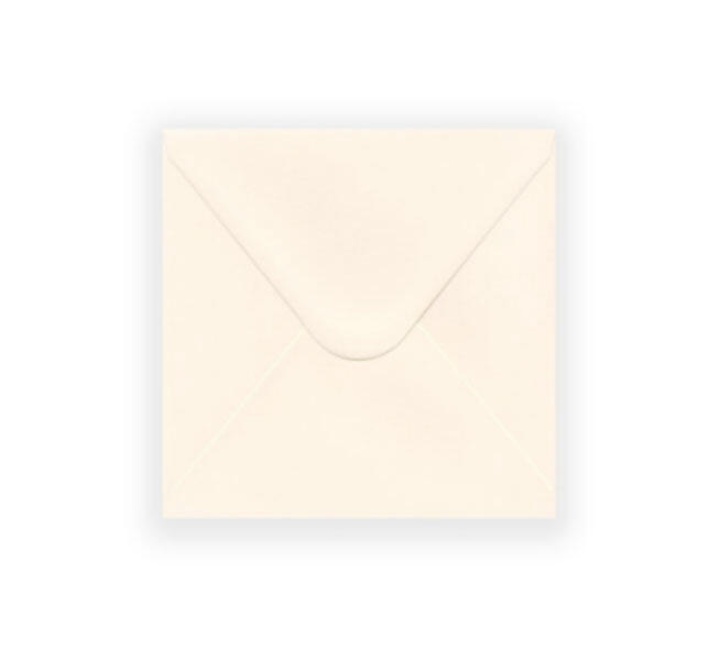 perłowe koperty kwadratowe, ecru koperty 13x13