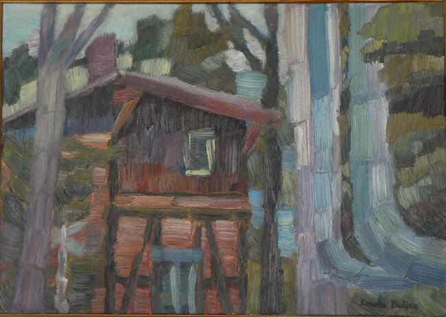 Pejzaż, widok, wnętrze, olej, Renata Bulicz (W.)