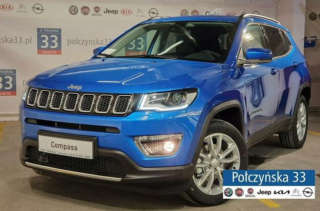 Jeep Compass 1,3 DDCT 150 KM | Limited | Niebieski Italia | Wynajem od 1659 PLN |