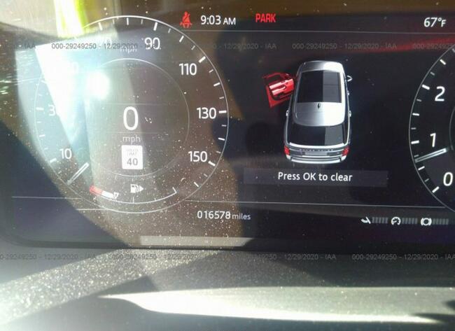 Land Rover Range Rover 2020, 3.0L, 4x4, Hybryda, uszkodzony bok