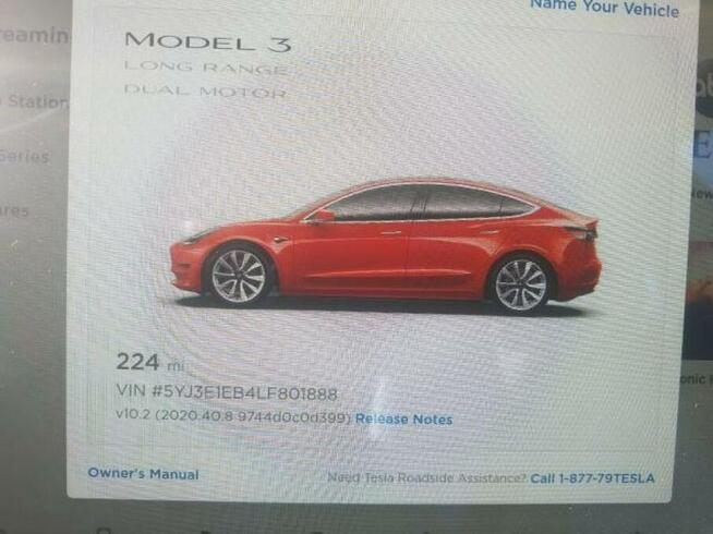 Tesla Model 3 2020, Long Range, 4x4, porysowany lakier