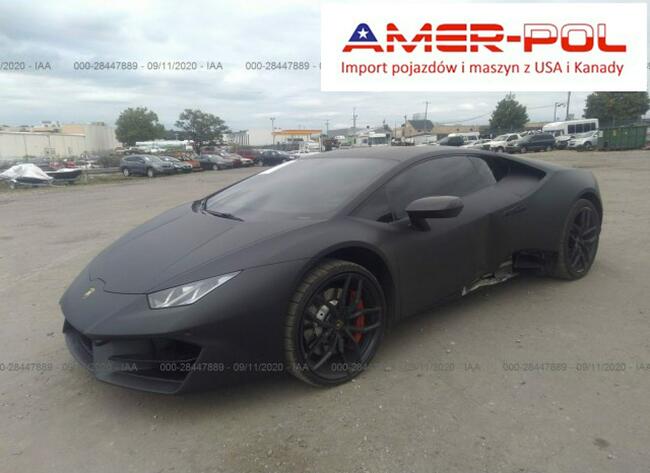 Lamborghini Huracan 2019, 5.2L, RWD, uszkodzony bok