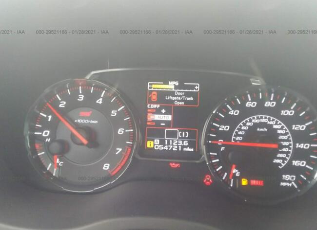 Subaru WRX 2018, 2.5L, 4x4, uszkodzone podwozie