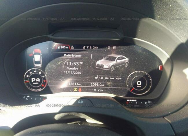 Audi A3 2017, 2.0L, 4x4, uszkodzony przód