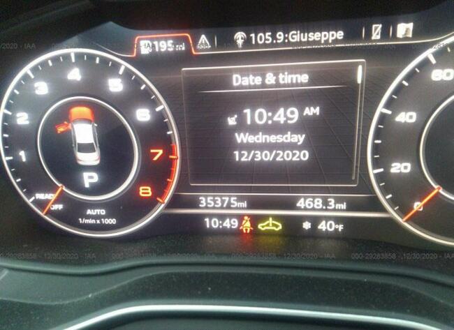 Audi A4 2018, 2.0L, 4x4, uszkodzony bok