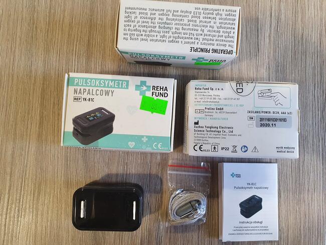 Pulsoksymetr napalcowy medyczny Reha Fund YK-81C