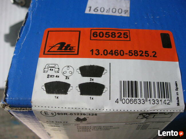 Klocki hamulcowe przód Daco Opel Vectra C/ ATE- Honda Accord