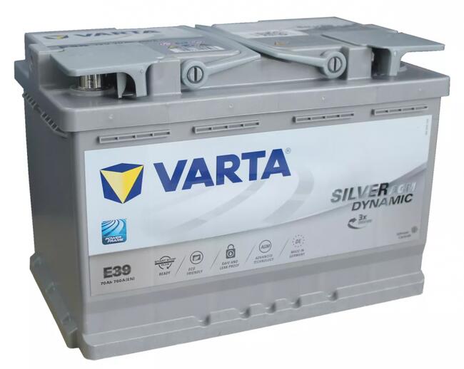 Akumulator VARTA AGM START&STOP A7 (E39) 70Ah 760A