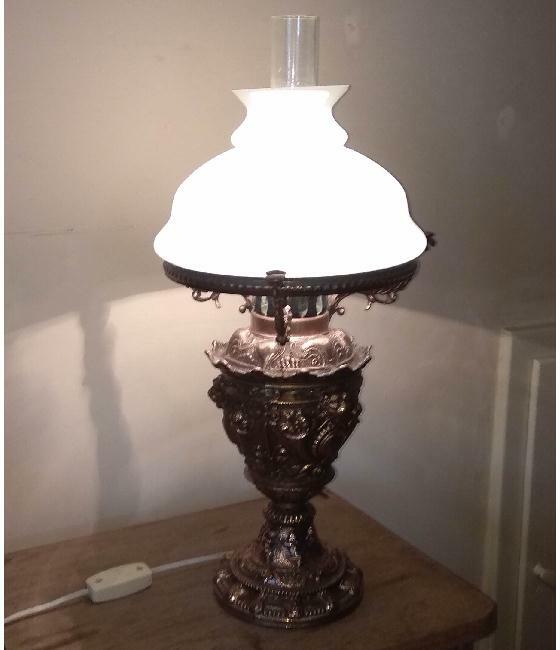 Miedziana lampa ala naftowa - styl retro